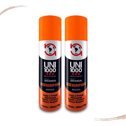 2 Spray Uni1000 Produtos Multiuso Desengripa Lubrifica 300ML