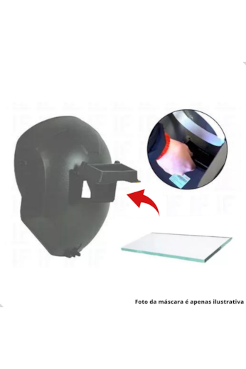 20 Lente Incolor Transparente P/ Mascara De Solda Retangular