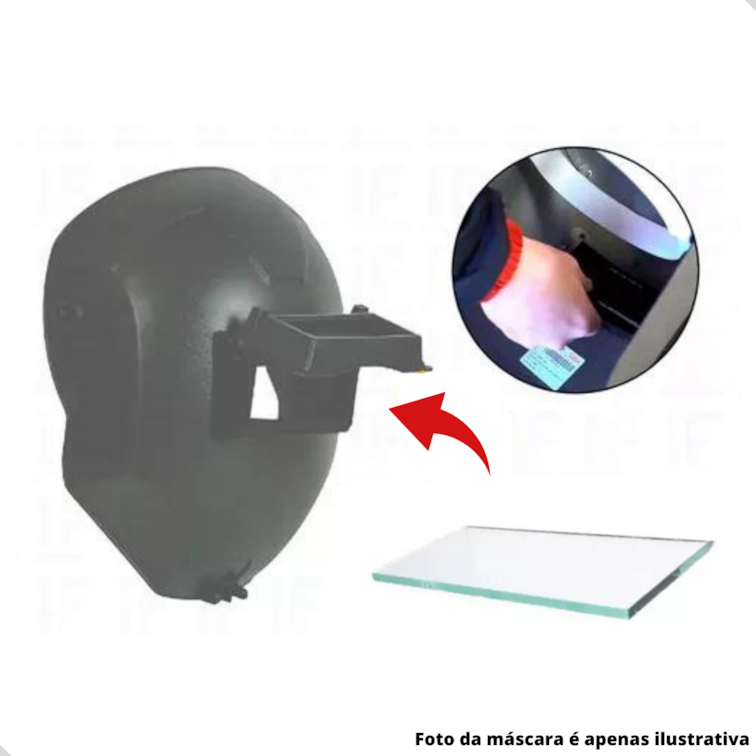20 Lente Incolor Transparente P/ Mascara De Solda Retangular