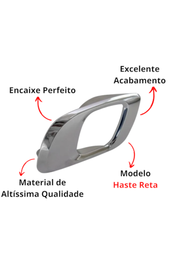 4 Maçaneta Interna Gatilho Puxador Cromada Kwid Após 2017
