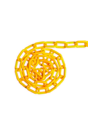 40 Metros Corrente Amarela Elo Pequeno Sinalização