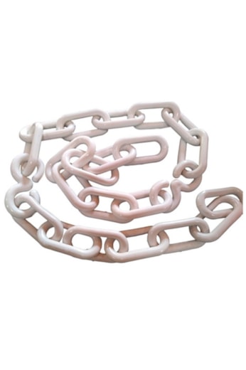 80 Metros Corrente Branco Elo Grande Sinalização