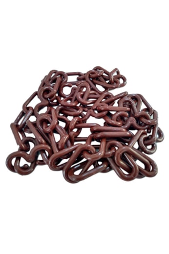 80 Mt Corrente Plástica Isolamento Calha Chuva Elo P Marrom