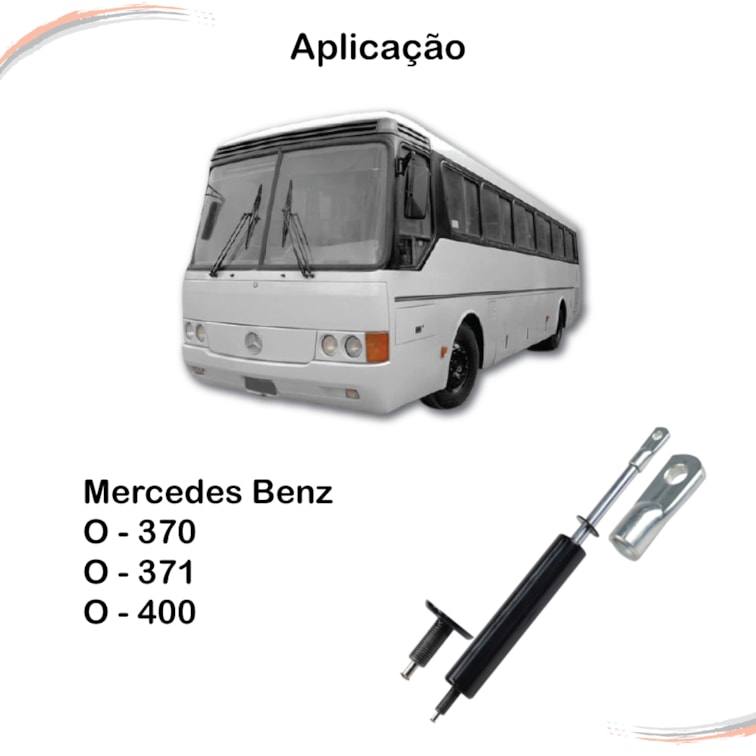 Amortecedor Mola Gás Banco/tampa Motor Mercedes Ônibus O-370