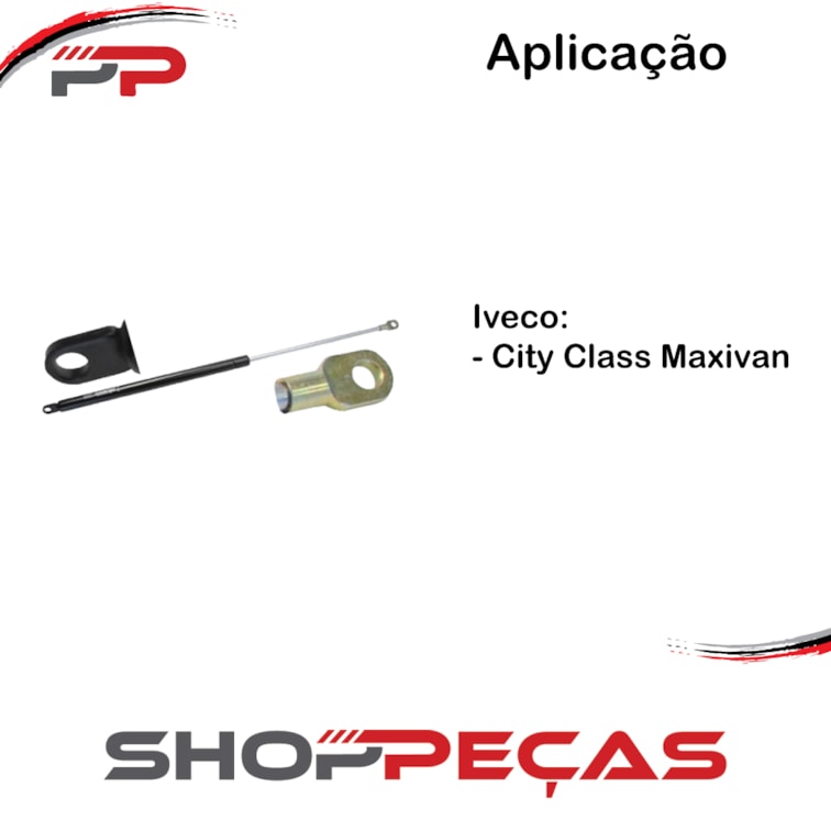 Amortecedor Mola Gás Capô Ônibus City Class Maxivan 42,4 cm