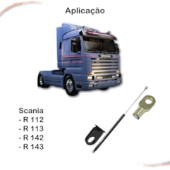 Amortecedor Mola Gás Capô Scania R113 68,5 cm