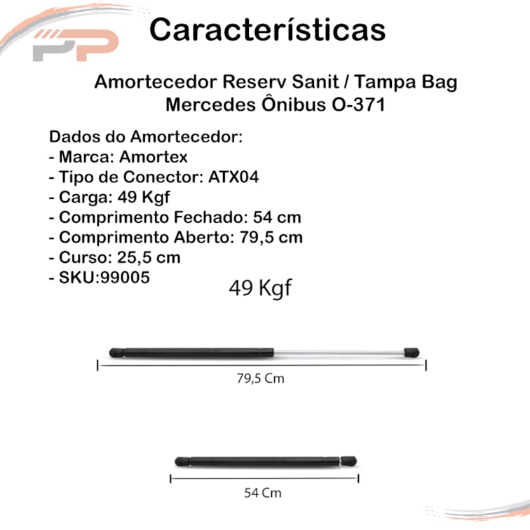 Amortecedor Reserv Sanit / Tampa Bag Mercedes Ônibus O-371