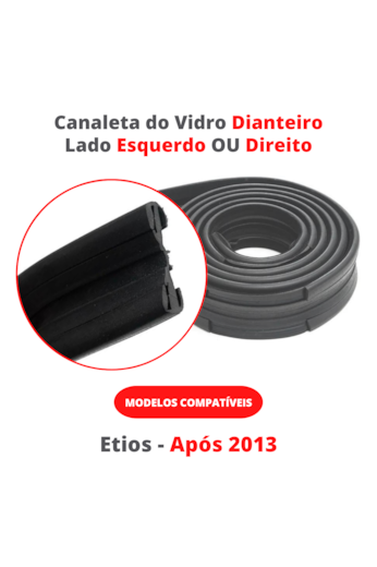Borracha Canaleta Vidro Direito Esquerdo Etios 2013 A 2015