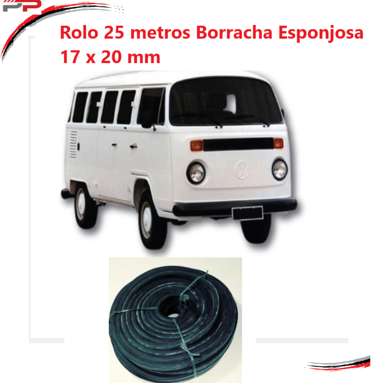 Borracha Da Porta Alta Com Furo Kombi 57 A 74 Rolo 50 mts