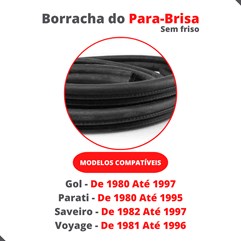 Borracha Do Parabrisa Vidro Dianteiro Gol 1980 Até 1997