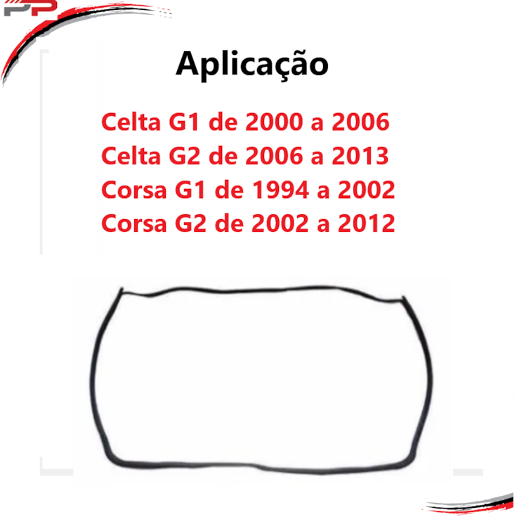Borracha Para-brisa Aba Larga Prisma, Celta, Corsa Todos