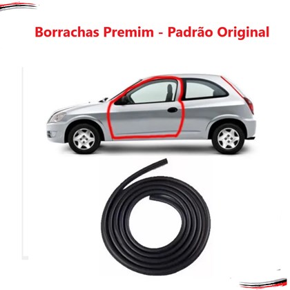 Borracha Porta Aba Larga Corsa Celta Prisma Todos Premium