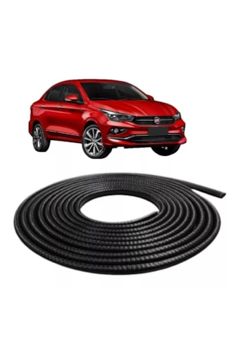 Borracha Protetora Borda de Porta Veiculo 10 m Preta