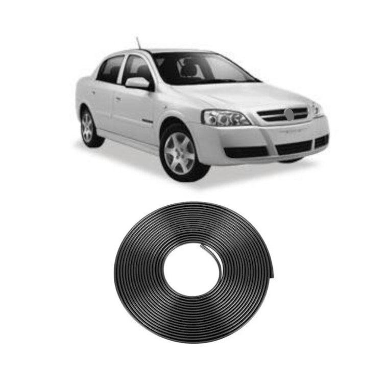 Borracha Protetora Borda Porta Preta Astra 4 Portas 10m 7x14