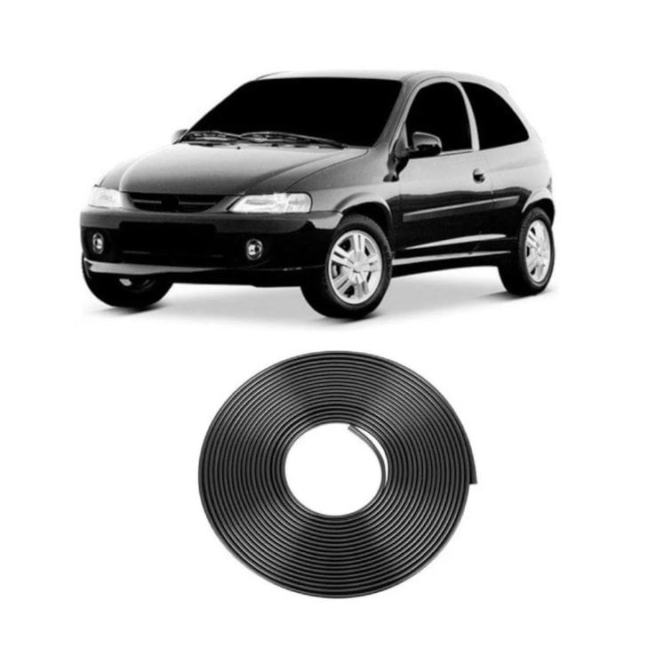 Borracha Protetora Borda Porta Preta Celta 2 Portas 5m Mini