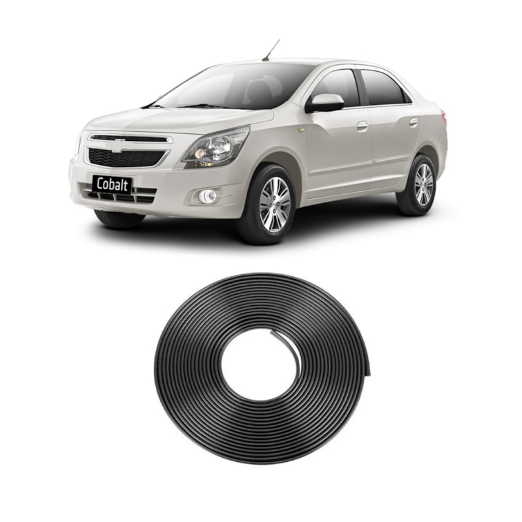 Borracha Protetora Borda Porta Preta Cobalt 4 Porta 10m 7x14