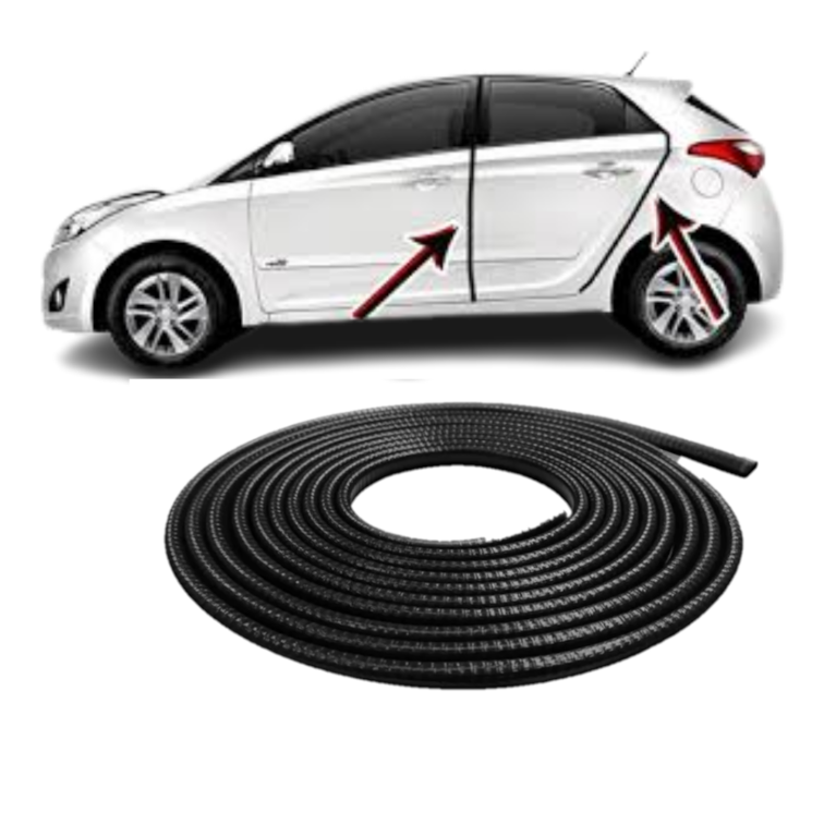 Borracha Protetora Borda Porta Preta HB20 Hatch 5m 7x14