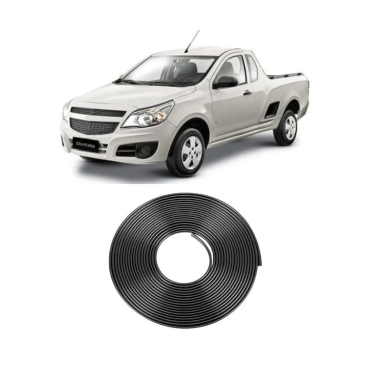 Borracha Protetora Borda Porta Preta Montana 2 Porta 5m Mini