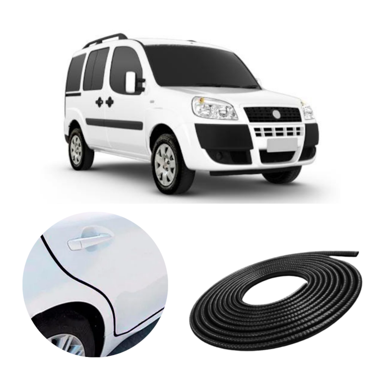 Borracha Protetora Borda Porta Veículo Doblo 7X14 10 Metros