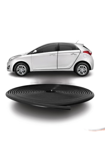 Borracha Protetora Borda Portas Carro Universal 5 m Preta