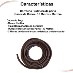 Borracha Protetora Porta Casca de Cobra Universal Marrom 10m