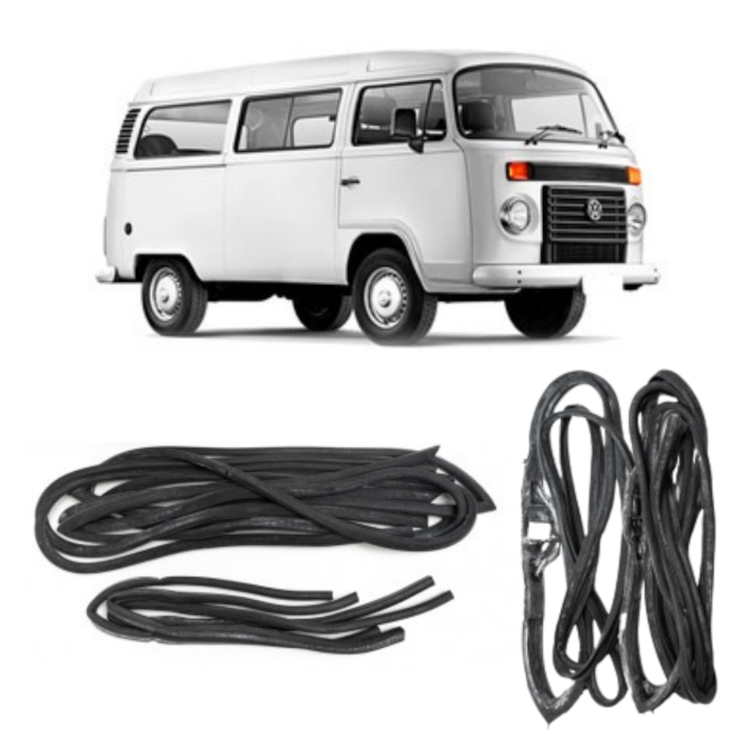 Borrachas Da Porta Diant Meio Kombi Até 74