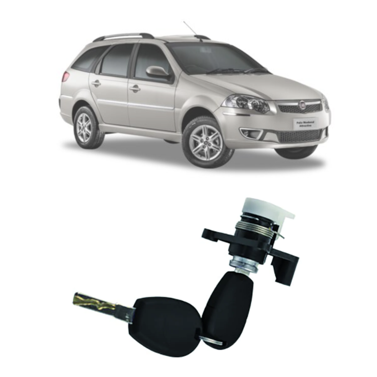 Cilindro Miolo Porta Malas C/ Chave Palio Weekend Após 2004