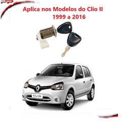 Cilindro Porta Renault Clio Lado Esquerdo 99 A 2016 C/ Chave