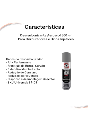 Descarbonizante Limpa Bicos Injetores e Carburadores 6 Unid