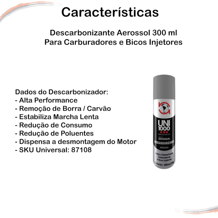 Descarbonizante Limpa Bicos Injetores e Carburadores 6 Unid