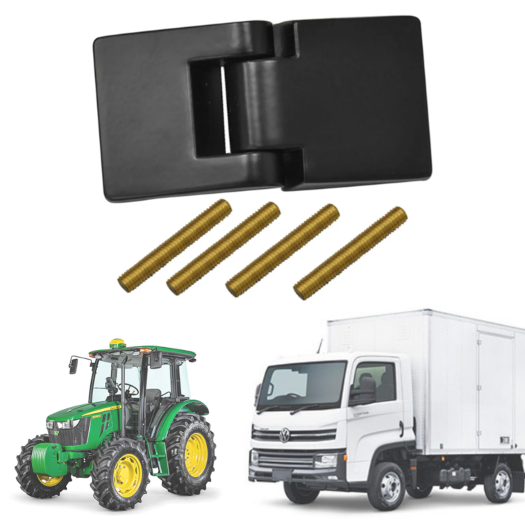 Dobradiça Externa Dupla Porta Agrícola Baú Cabine Uso Geral