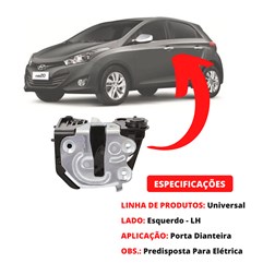 Fechadura Porta Dianteira Esquerda Motorista HB2S Após 2013