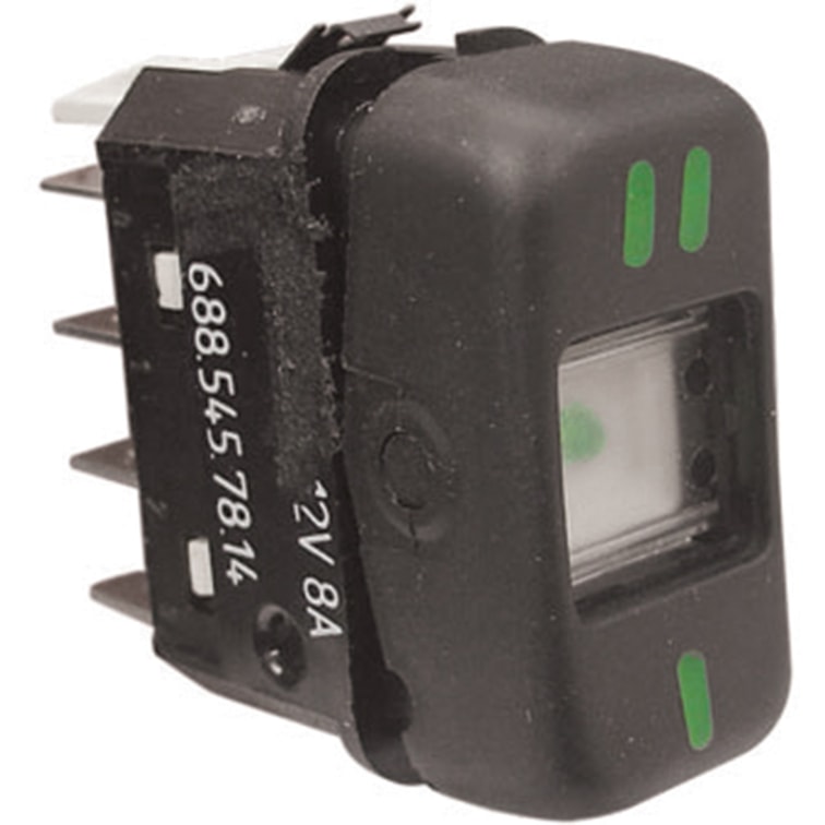 Interruptor Tecla (12v) Preta Mercedes Caminhões Após 88