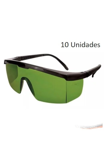 Kit 10 óculos Protetor Imperial Epi Verde Haste Regulagem CA