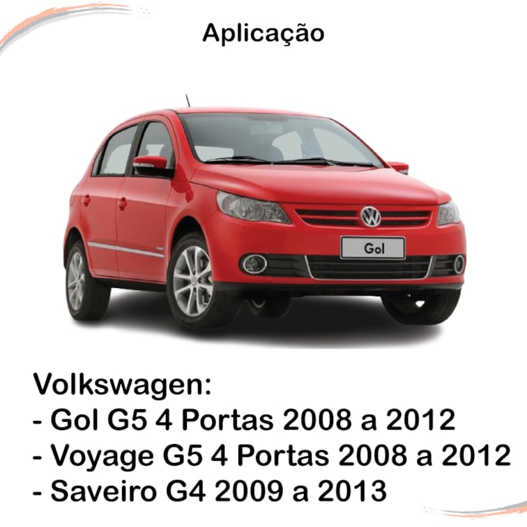 Kit 2 Fechaduras Elétricas Dianteiras Gol Voyage G5 08 a 12