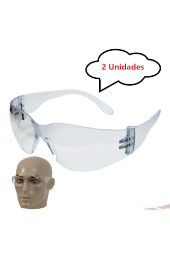 Kit 2 óculos EPI Proteção Segurança Modelo Croma Incolor CA