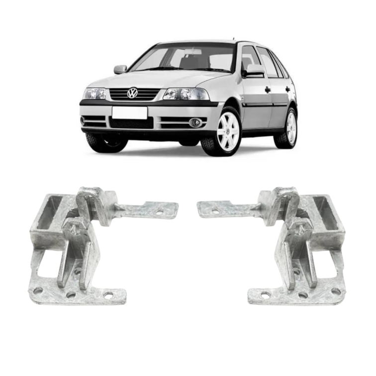 Kit 2 Suporte Maçaneta Interna Porta Gol G3 02 03 04 05 Metal