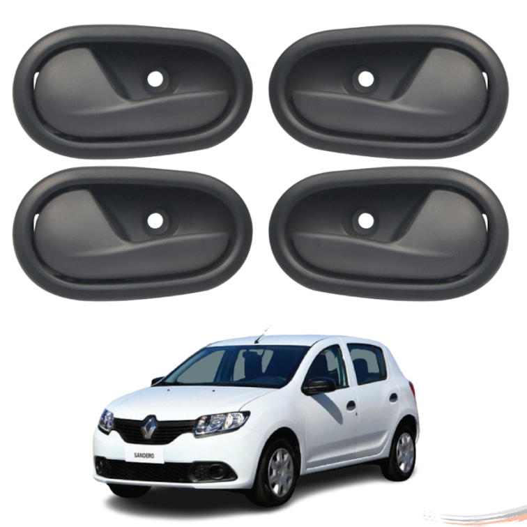 Kit 3 Maçanetas Internas - Sandero Logan Apos 14