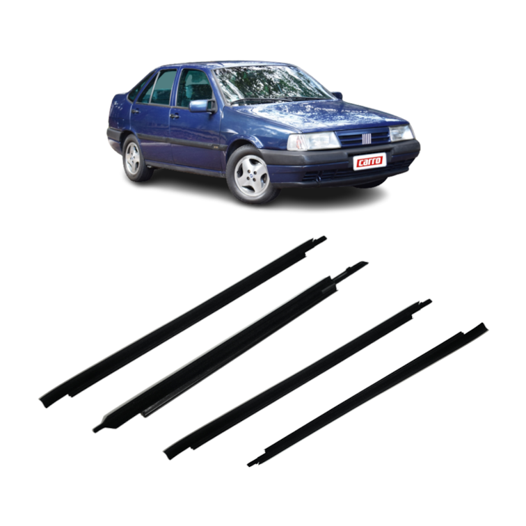 Kit 4 Borracha Pestana Externa Tempra Tempra Sw  1991 A 1998