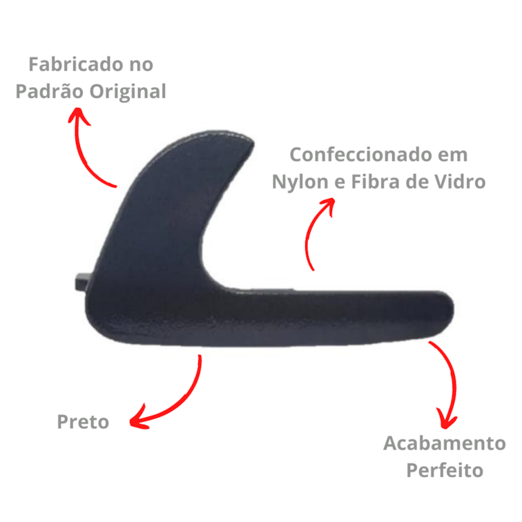 kit 4 gatilho da maçaneta interna puxador da porta gol 04 05