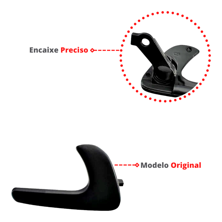 kit 4 gatilho da maçaneta interna puxador da porta gol 2005