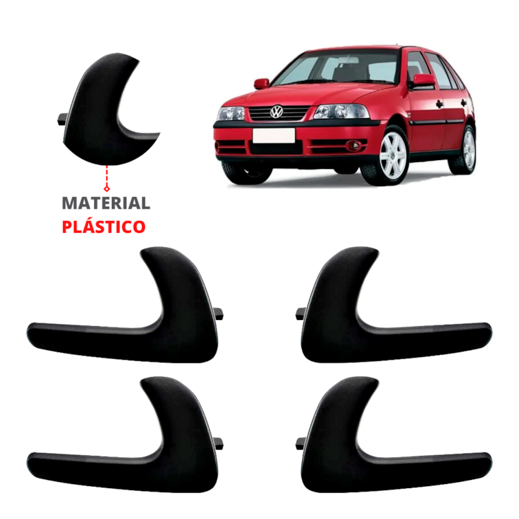 kit 4 gatilho da maçaneta interna puxador da porta gol 2005