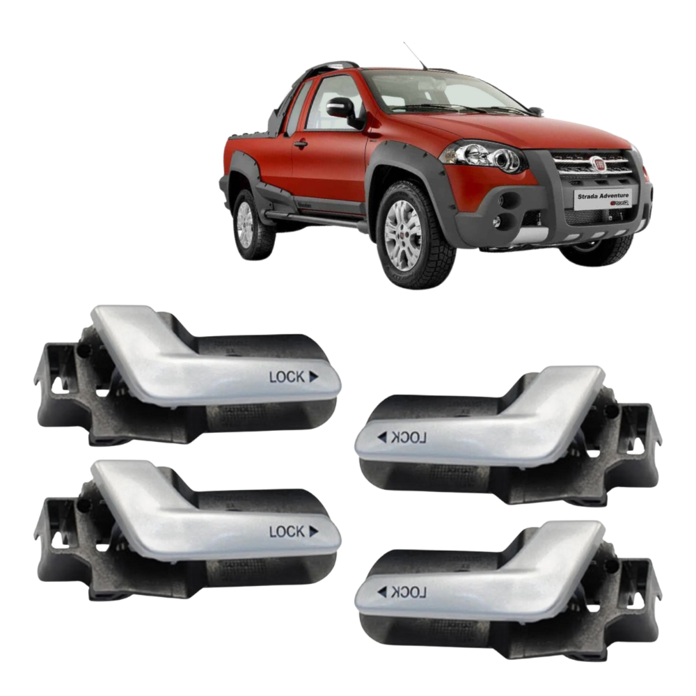 Kit 4 Gatilho Puxador Interno Da Maçaneta Strada Até 2016