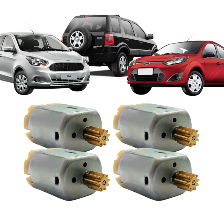 Kit 4 Motores Da Fechadura Elétrica Porta Fiesta Ecosport Ka