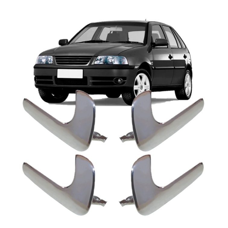 Kit 4 Portas Maçaneta Interna Parati Gol Saveiro Cromada