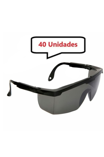 Kit 40 óculos Fume Proteção Epi Anti Virus CA Envio 24 horas