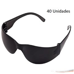 Kit 40 óculos Proteção Segurança Epi Croma Fumê Promoção