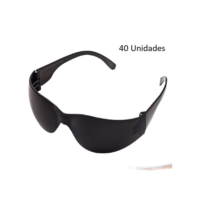 Kit 40 óculos Segurança Epi Croma Fumê Proteção Trabalho