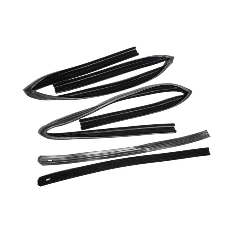 Kit 4pçs Canaletas Porta Tras Santana/quantum 84 A 97