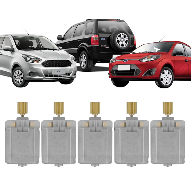 Kit 5 Motor Fechadura Elétrica Trava Porta Fiesta Ecosport